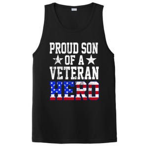 Proud Son Veteran Hero American Flag America Patriotic Gift PosiCharge Competitor Tank