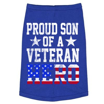 Proud Son Veteran Hero American Flag America Patriotic Gift Doggie Tank