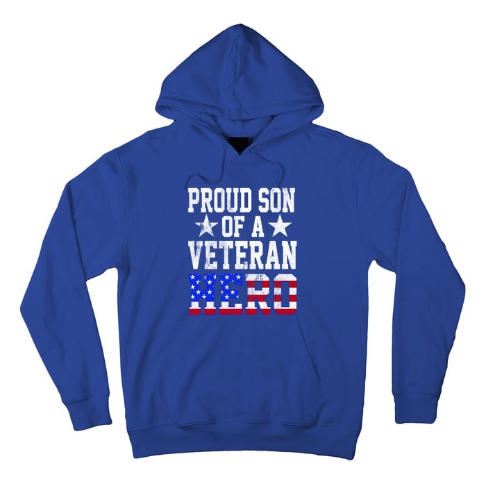 Proud Son Veteran Hero American Flag America Patriotic Gift Hoodie