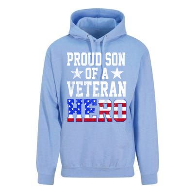 Proud Son Veteran Hero American Flag America Patriotic Gift Unisex Surf Hoodie