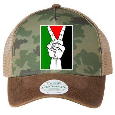 Palestine Support Victory Symbol Free Palestine Palestinian Legacy Tie Dye Trucker Hat