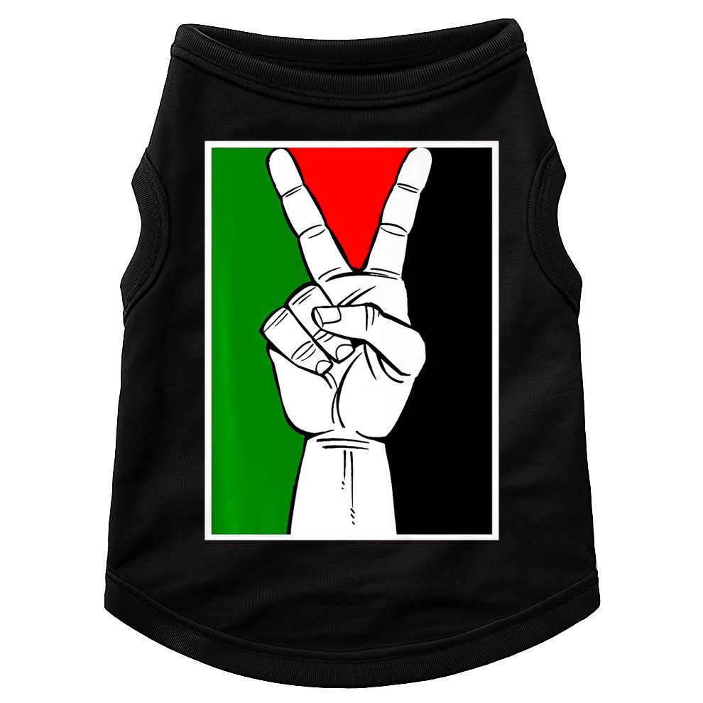 Palestine Support Victory Symbol Free Palestine Palestinian Doggie Tank