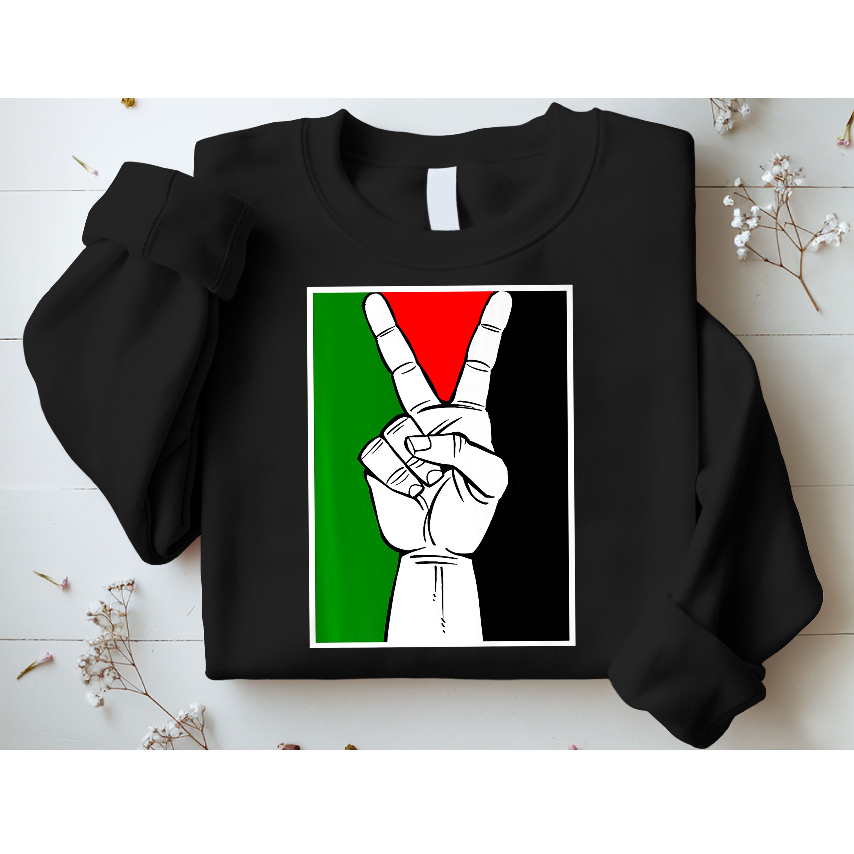 Palestine Support Victory Symbol Free Palestine Palestinian Sweatshirt