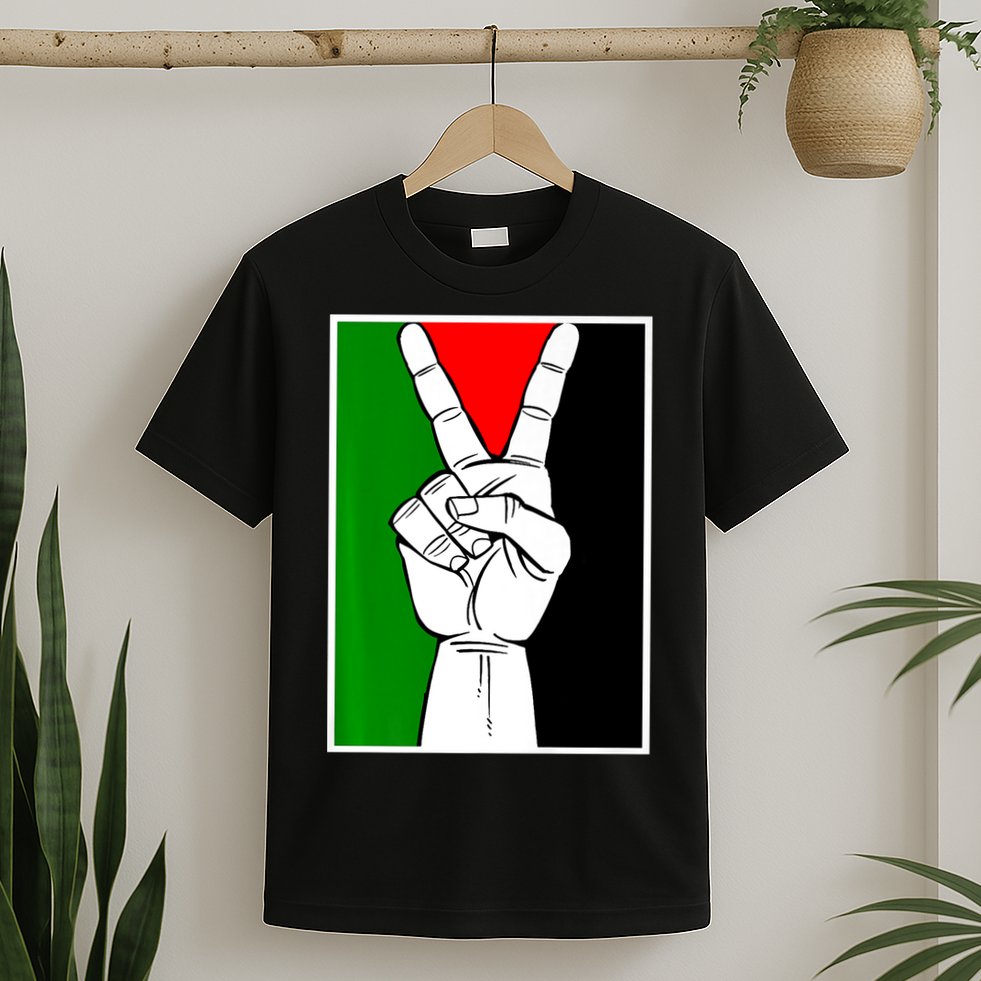 Palestine Support Victory Symbol Free Palestine Palestinian T-Shirt