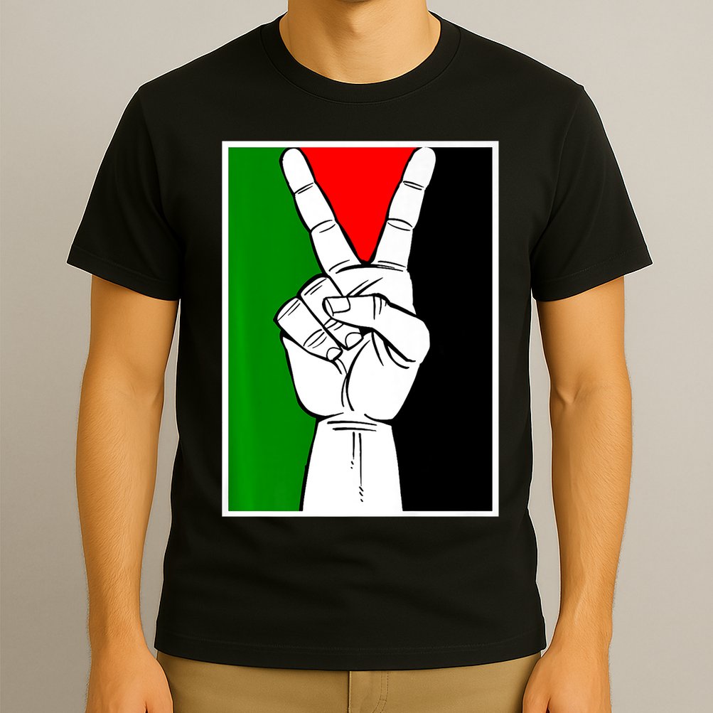Palestine Support Victory Symbol Free Palestine Palestinian T-Shirt