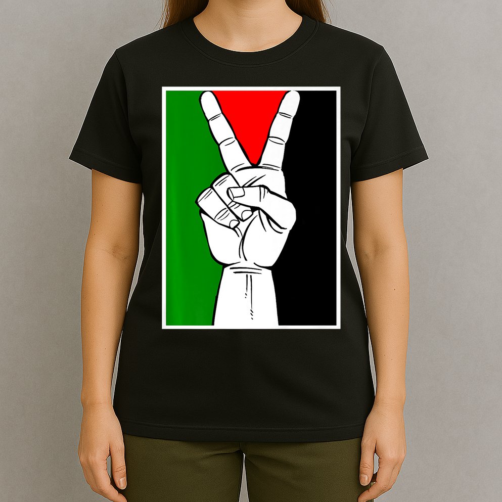 Palestine Support Victory Symbol Free Palestine Palestinian T-Shirt