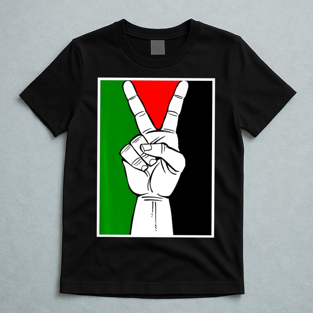 Palestine Support Victory Symbol Free Palestine Palestinian T-Shirt