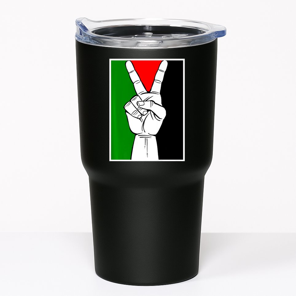 Palestine Support Victory Symbol Free Palestine Palestinian Tumbler