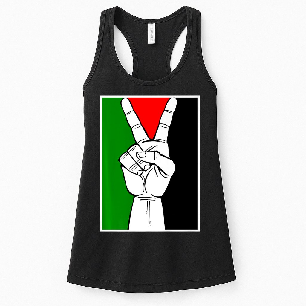 Palestine Support Victory Symbol Free Palestine Palestinian Womens Tank Top