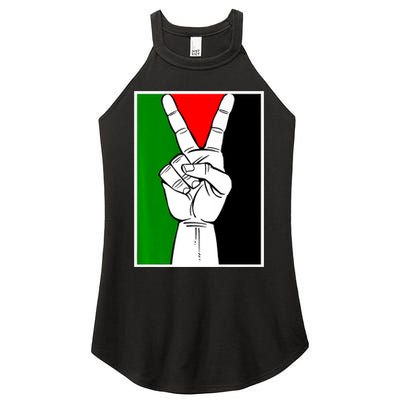 Palestine Support Victory Symbol Free Palestine Palestinian Women's Perfect Tri Rocker Tank