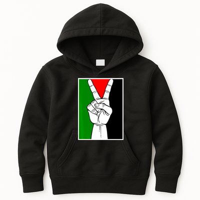 Palestine Support Victory Symbol Free Palestine Palestinian Kids Hoodie