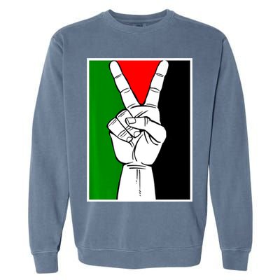 Palestine Support Victory Symbol Free Palestine Palestinian Garment-Dyed Sweatshirt