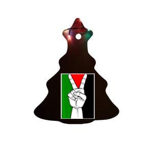 Palestine Support Victory Symbol Free Palestine Palestinian Ceramic Tree Ornament