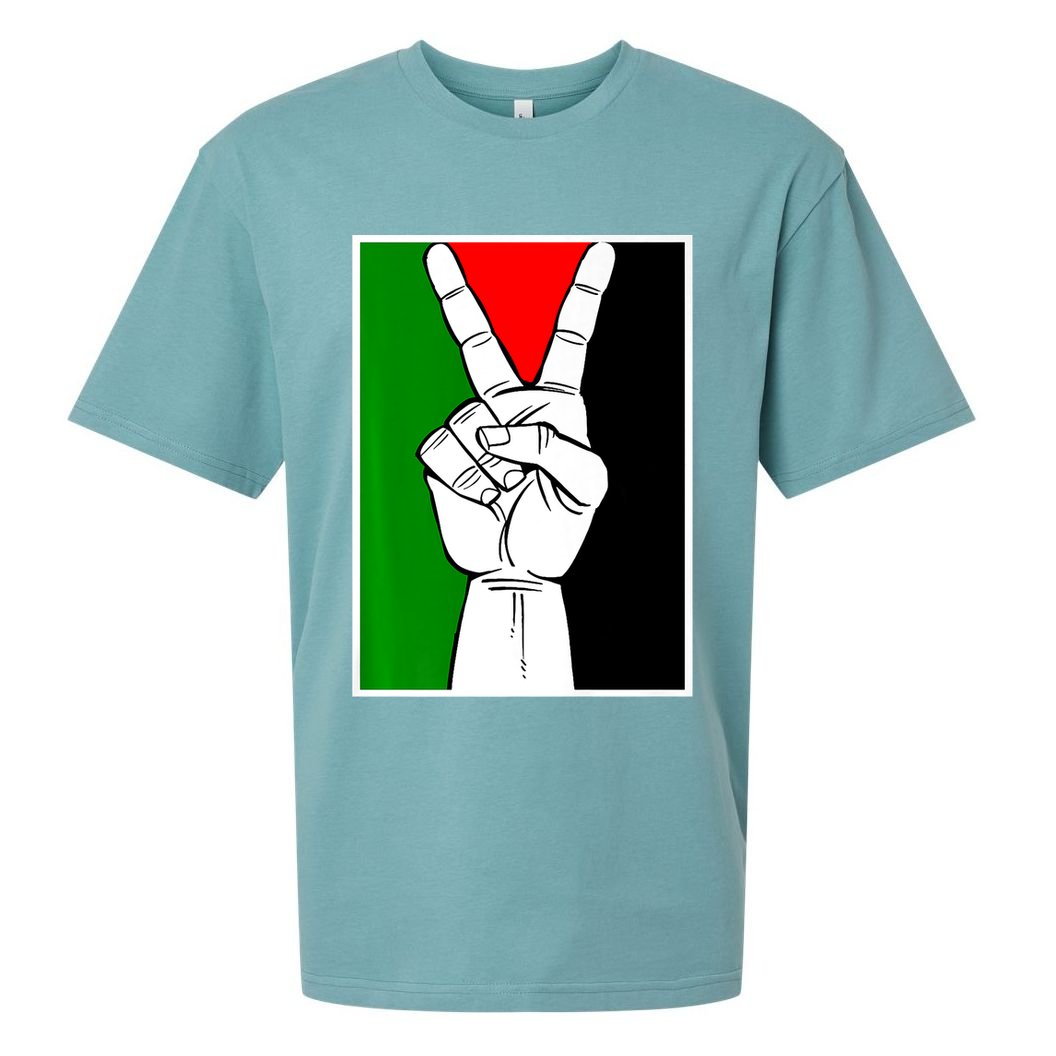 Palestine Support Victory Symbol Free Palestine Palestinian Sueded Cloud Jersey T-Shirt