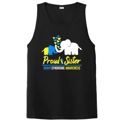 Proud Sister World Down Syndrome Awareness Day Elephant T21 PosiCharge Competitor Tank