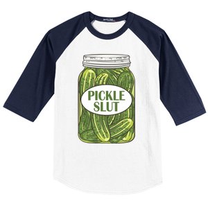 Pickle Slut Who Loves Pickles Apaprel Baseball Sleeve Shirt