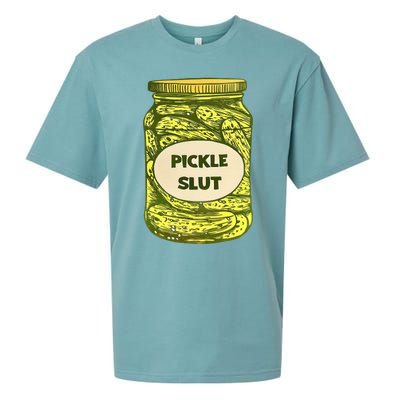 Pickle Slut Who Loves Pickles Quotes Saying Pickles Lover Sueded Cloud Jersey T-Shirt