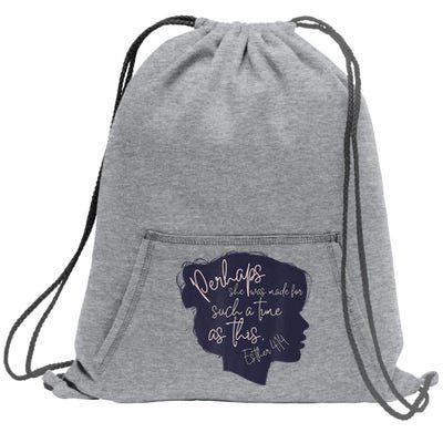 Perhaps She Was Made For Such A Time As This Christianity Sweatshirt Cinch Pack Bag