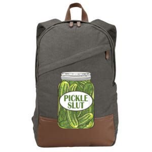 Pickle Slut Who Loves Pickles Cotton Canvas Backpack