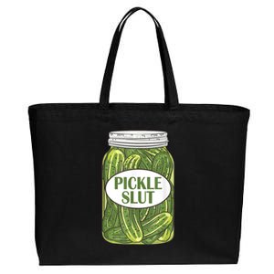 Pickle Slut Who Loves Pickles Cotton Canvas Jumbo Tote