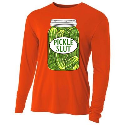 Pickle Slut Who Loves Pickles Apaprel Cooling Performance Long Sleeve Crew