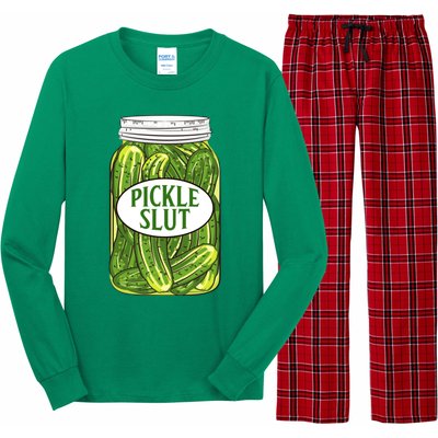 Pickle Slut Who Loves Pickles Apaprel Long Sleeve Pajama Set