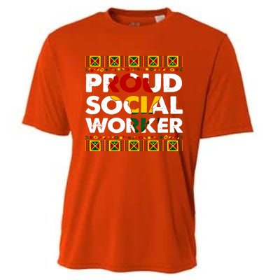 Proud Social Worker Black History Month Africa Melanin Pride Meaningful Gift Cooling Performance Crew T-Shirt