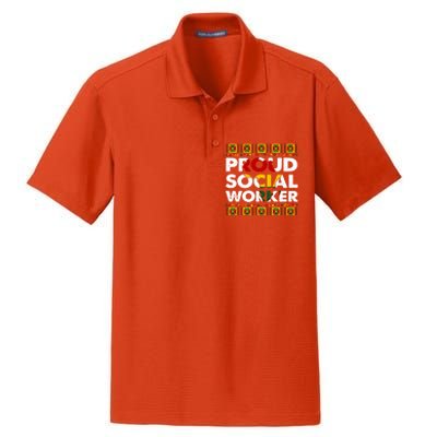 Proud Social Worker Black History Month Africa Melanin Pride Meaningful Gift Dry Zone Grid Polo