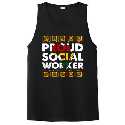 Proud Social Worker Black History Month Africa Melanin Pride Meaningful Gift PosiCharge Competitor Tank