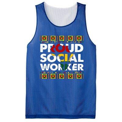 Proud Social Worker Black History Month Africa Melanin Pride Meaningful Gift Mesh Reversible Basketball Jersey Tank