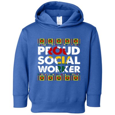 Proud Social Worker Black History Month Africa Melanin Pride Meaningful Gift Toddler Hoodie