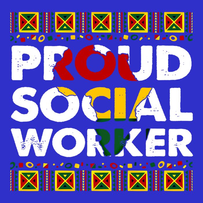 Proud Social Worker Black History Month Africa Melanin Pride Meaningful Gift Kids T-Shirt