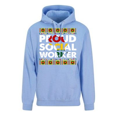 Proud Social Worker Black History Month Africa Melanin Pride Meaningful Gift Unisex Surf Hoodie