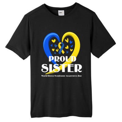 Proud Sister World Down Syndrome Awareness Day Gifts Tall Fusion ChromaSoft Performance T-Shirt