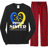 Proud Sister World Down Syndrome Awareness Day Gifts Long Sleeve Pajama Set