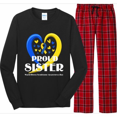 Proud Sister World Down Syndrome Awareness Day Gifts Long Sleeve Pajama Set