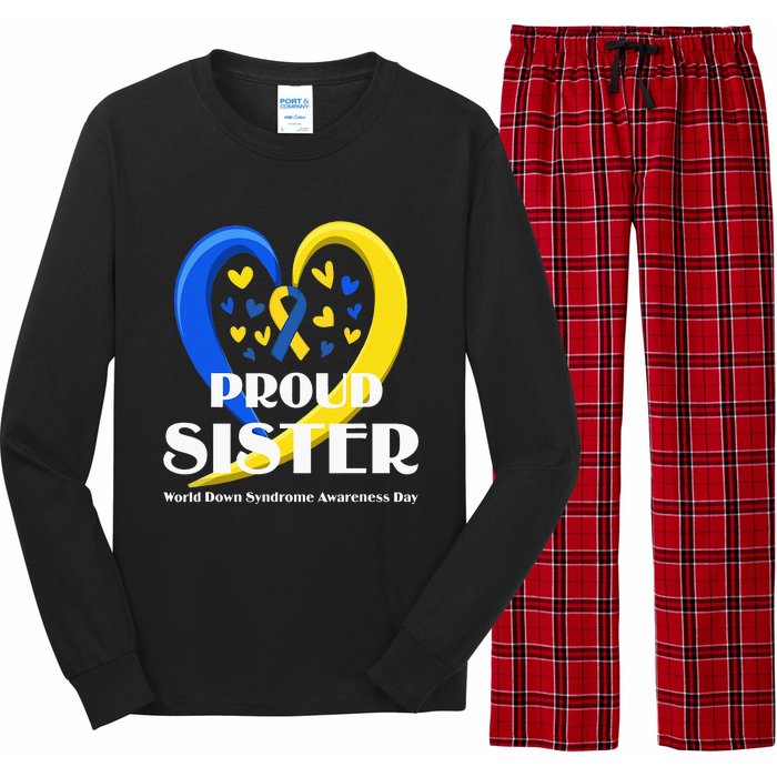 Proud Sister World Down Syndrome Awareness Day Gifts Long Sleeve Pajama Set