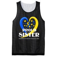 Proud Sister World Down Syndrome Awareness Day Gifts Mesh Reversible Basketball Jersey Tank