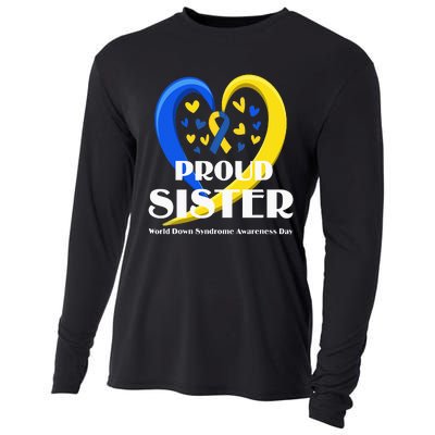 Proud Sister World Down Syndrome Awareness Day Gifts Cooling Performance Long Sleeve Crew