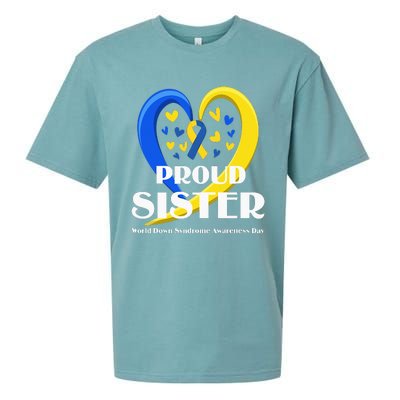 Proud Sister World Down Syndrome Awareness Day Gifts Sueded Cloud Jersey T-Shirt