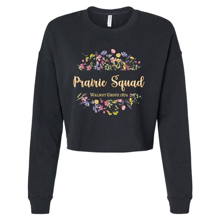 Prairie Squad Walnut Grove Minnesota Mn Usa Wildflowers Cropped Pullover Crew