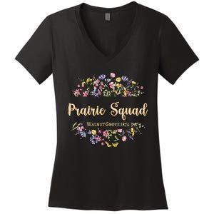 Prairie Squad Walnut Grove Minnesota Mn Usa Wildflowers Women's V-Neck T-Shirt