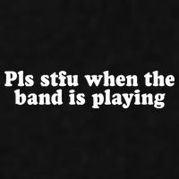 Pls Stfu When T.H.E. B.A.N.D. Is Playing Ladies PosiCharge Tri-Blend Wicking Tank