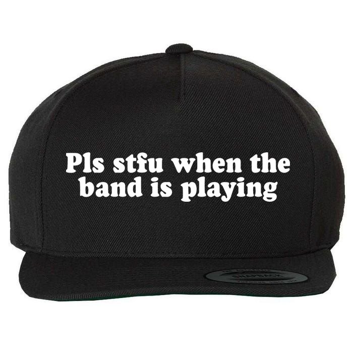 Pls Stfu When T.H.E. B.A.N.D. Is Playing Wool Snapback Cap