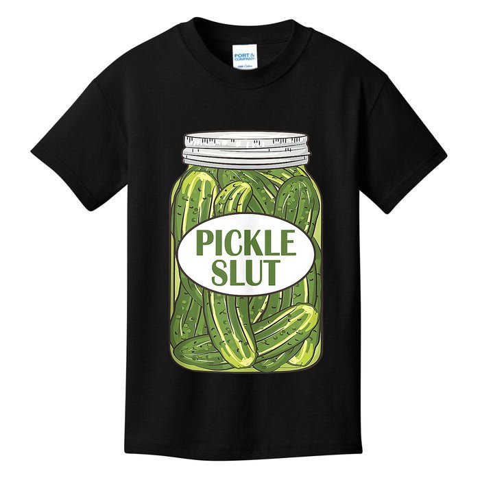 Pickle Slut Who Loves Pickles Apaprel Kids T-Shirt