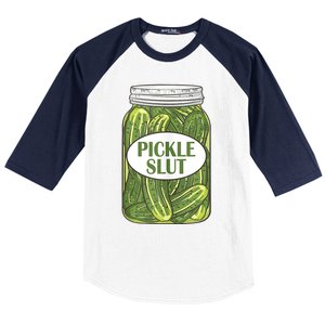 Pickle Slut Who Loves Pickles Apaprel Baseball Sleeve Shirt