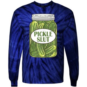 Pickle Slut Who Loves Pickles Apaprel Tie-Dye Long Sleeve Shirt