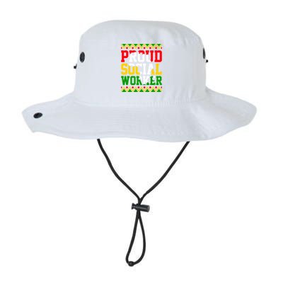 Proud Social Worker Black History Month Juneteenth Afro Gift Legacy Cool Fit Booney Bucket Hat