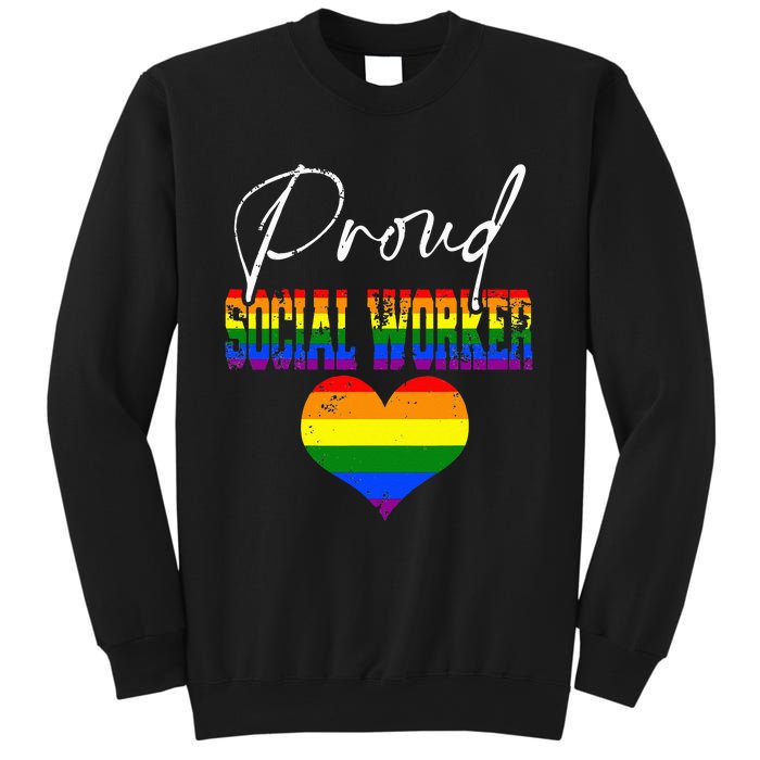 Proud Social Worker Pride LGBT Flag Matching Gay Lesbian Sweatshirt