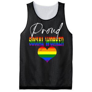 Proud Social Worker Pride LGBT Flag Matching Gay Lesbian Mesh Reversible Basketball Jersey Tank